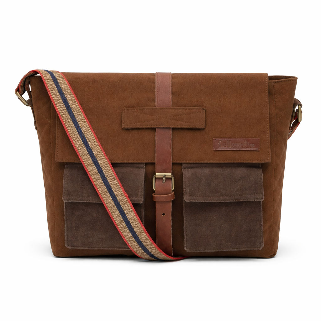 Khaki Unisex Messenger Bag for Everyday Use 174